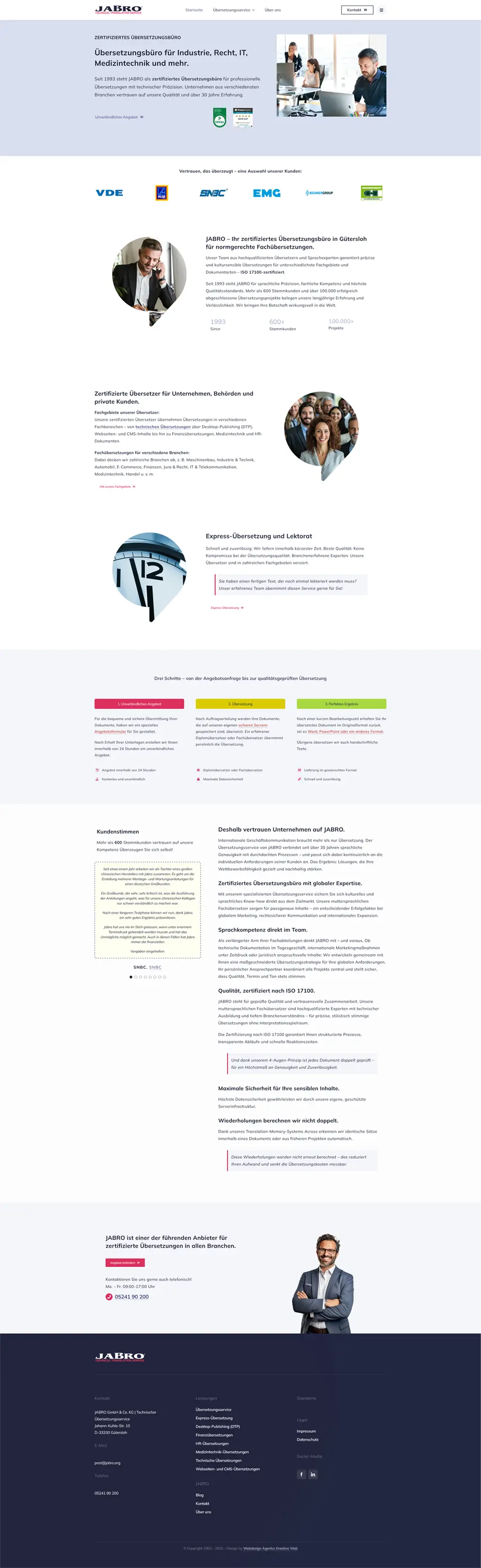 Zertifiziertes Übersetzungsbüro JABRO Professionell Für Firmen